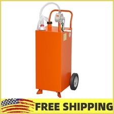 30 Gallon Fuel Caddy, Fuel Storage Tank with Manual Transfer Pump for Cars, ATVs