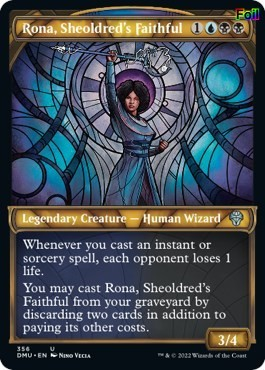#ad Rona Sheoldred#x27;s Faithful Textured Foil 356 NM Dominaria United $1.99