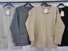 NEW LADIES QUALITY EMBROIDERED CARDIGANS WITH POCKETS LONG SLEEVES
