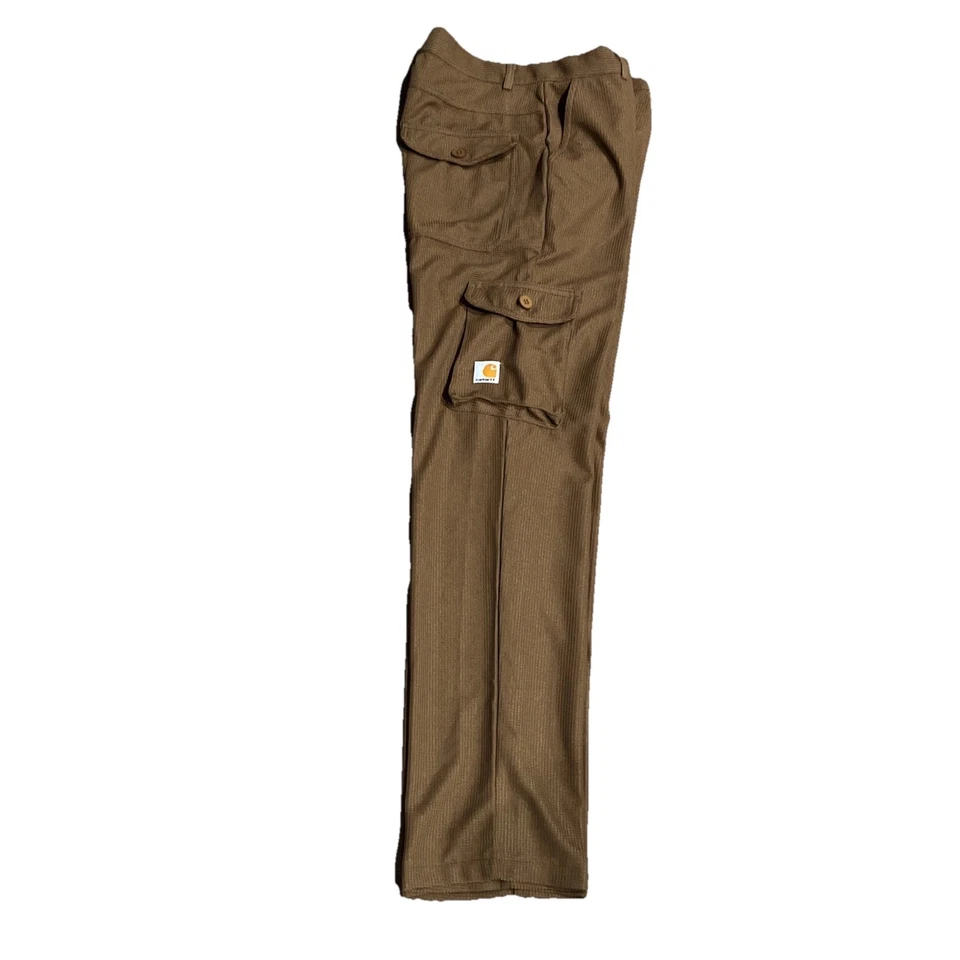 Carhartt Women's Straight Leg High Rise Cargo Knit Pants Brown Size Small - Image 3 of 4