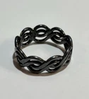 Vtg Beau Sterling Silver Braided Ring Band Marked BEAU STERLING 925 Size 7.5