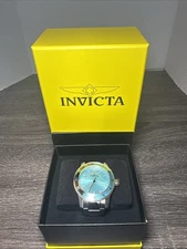 Invicta Specialty Men's Watch Black & Blue Bezel Stainless Steel (48967) New