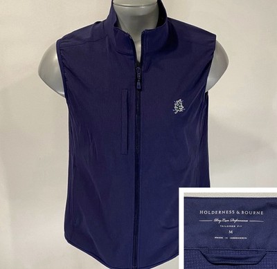 Holderness & Bourne Dry Luxe Performance Golf Vest Medium M Zip Light Jacket