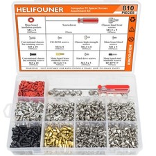 810 Pieces Computer Standoffs Screws Assortment Kit with a Screwdriver