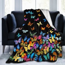 Butterfly Blanket Beautiful Butterfly Throw Blanket Ultra Soft Blankets Light...