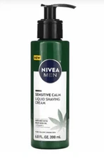 Nivea Men Sensitive Calm Liquid Shaving Cream Pump Bottle 6.8 FL OZ