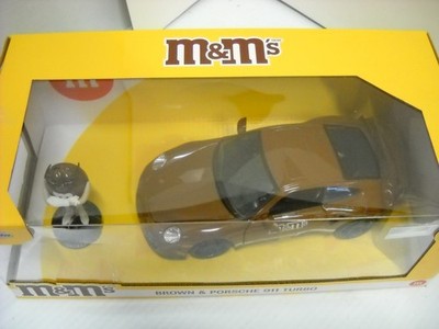 Jada M&M's Brown & Porsche 911 Turbo M & M's 1:24 Die Cast Car