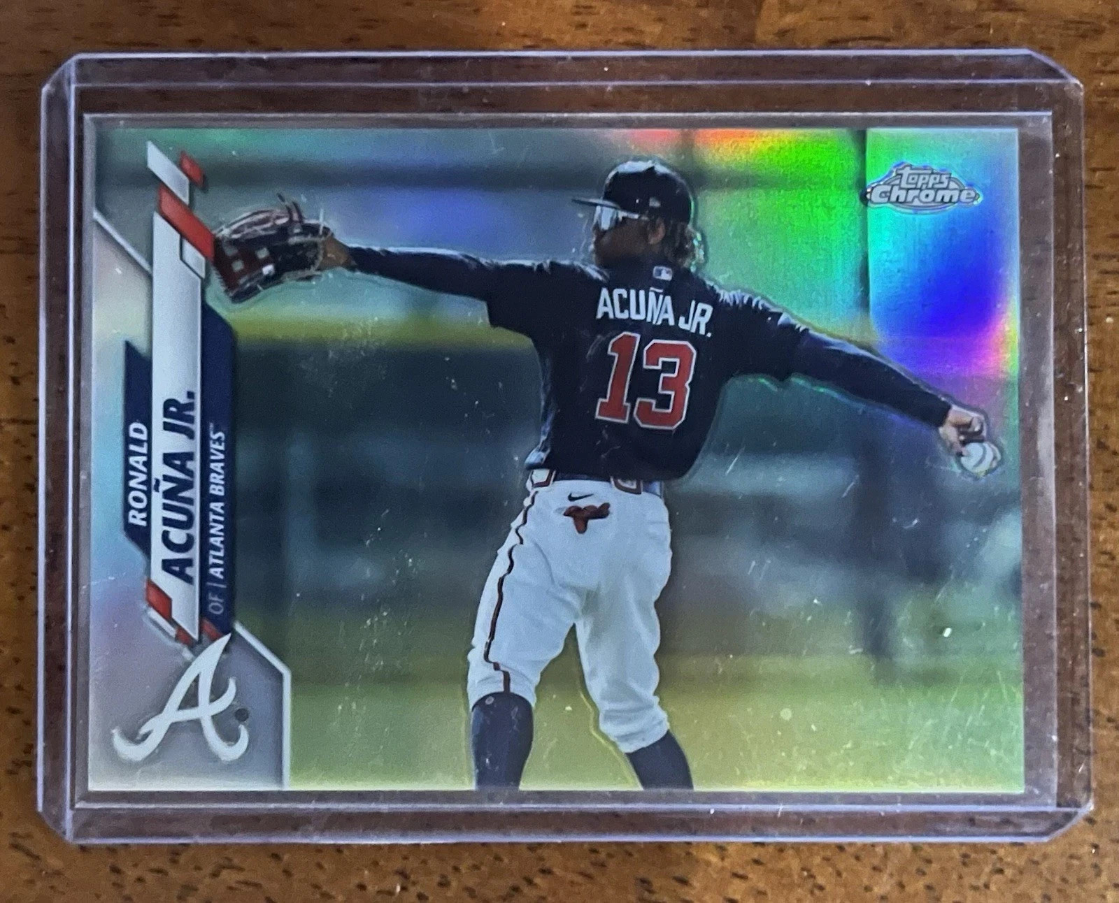 2020 Topps Chrome RONALD ACUNA JR Image Variation Refractor SP #112 Braves