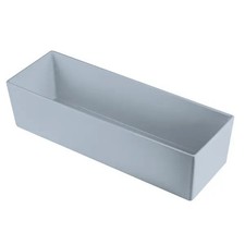 TableCraft CW5010GY Simple Solutions&trade; Half Size 8.25 Qt. Long Aluminum Bowl