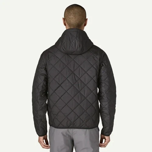 Patagonia Men's Diamond Quilted Bomber Hoody, Black Free Ship US Stock image 2