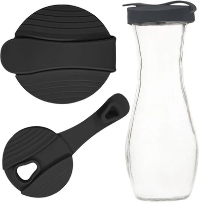 QEOSVVE 2 Pack Replacement Lids For Good Seasons Cruet Salad Dressing Bottle Glasses Sea