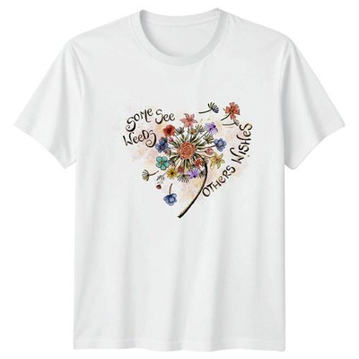 Some See Weeds Others Wishes Damen T-Shirt Pusteblume Blumen Natur