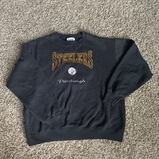 Vintage Pittsburgh Steelers Lee Sport Crewneck Sweatshirt Black Men s XL