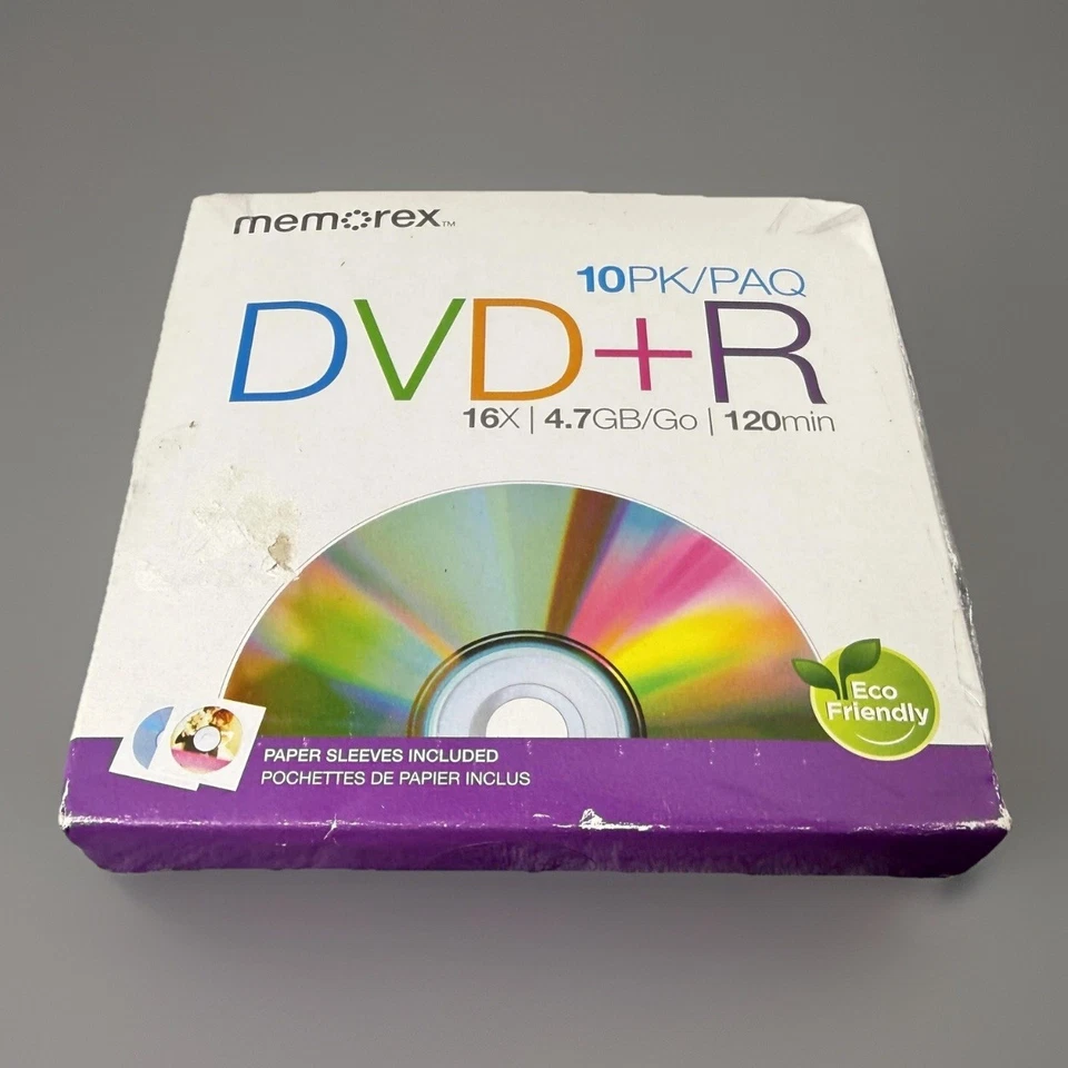 Memorex DVD+R Discs 10 Pack 16x 4.7GB 120min Eco Friendly Paper Sleeves Blank - Image 3 of 4