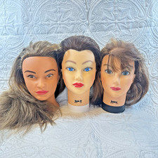 Cosmetology Mannequin Lot of 3 Head Hair Styl...