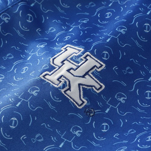 Men's Colosseum  Royal Kentucky Wildcats Football Print Polo - Bild 4 von 4