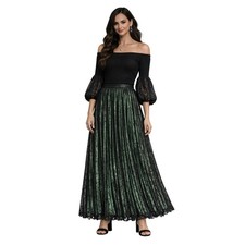 Fairycore Lace Maxi Pleated Skirt Womens Sz 4 WhimsyGoth Boho Whimsical Goth EUC