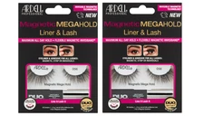 2 Pack - Ardell Magnetic Megahold Liner & False Eyelashes, 056 Black Fake Lashes