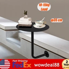 Black Coffee Table Wall-mounted Bar Table Modern Pub Table for Home/Commercial