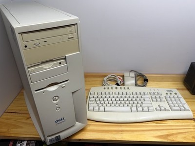 Vintage Dell Dimension 4100 Tower PC PIII 1.1GHz 512MB 40GB HDD Floppy CD Win-XP