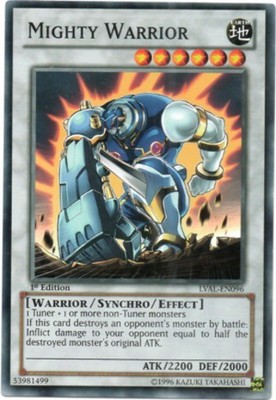 Mighty Warrior - LVAL-EN096 - Common - 1st Edition - Lightly Played
