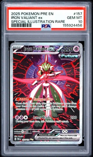2025 POKEMON PRE EN-PRISMATIC EVOLUTIONS #157 IRON VALIANT EX PSA 10