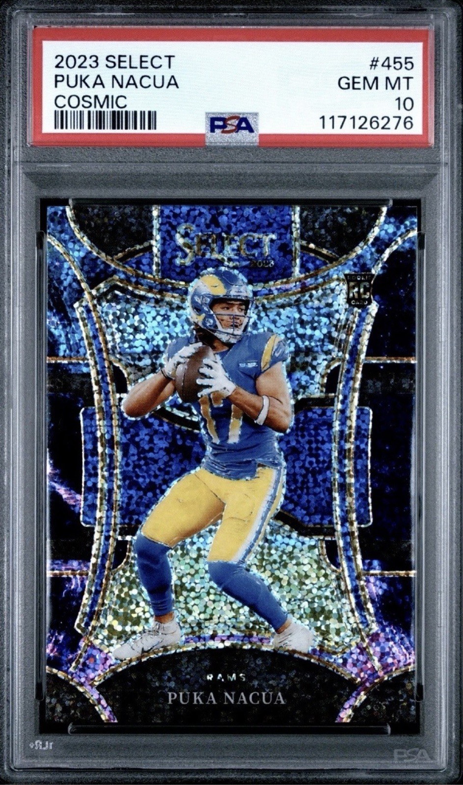 2023 Panini Select Puka Nacua Cosmic Prizm #455 PSA 10 GEM MINT 🔥 POP 4 RC