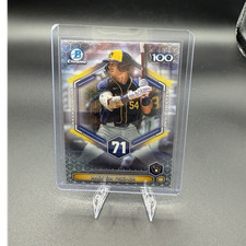 Topps 2025 Bowman Chrome Top 100 Insert Andrew Fischer #71 Milwaukee Brewers