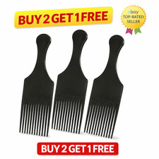 Afro Comb with Black Fist Plastic African hair Pik Professional Styling