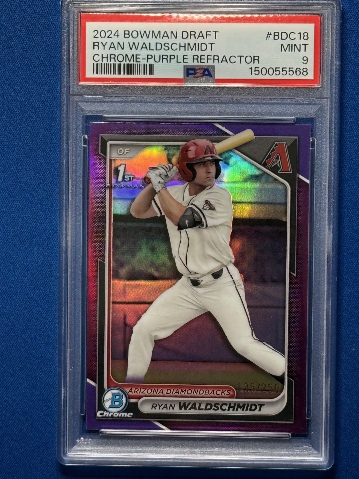 2024 Bowman Draft Ryan Waldschmidt #BDC18 Purple 135/250 PSA 9