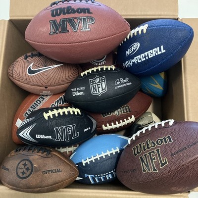 Lot 14 Footballs -Steelers Jaguars Titans Kids ESPN Pro WILSON Nike NFL Football