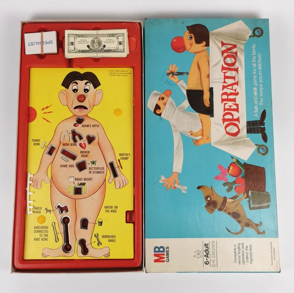 100% WORKING Vintage 1976 ORIGINAL MB Games OPERATION Board Game - Image 2 of 4