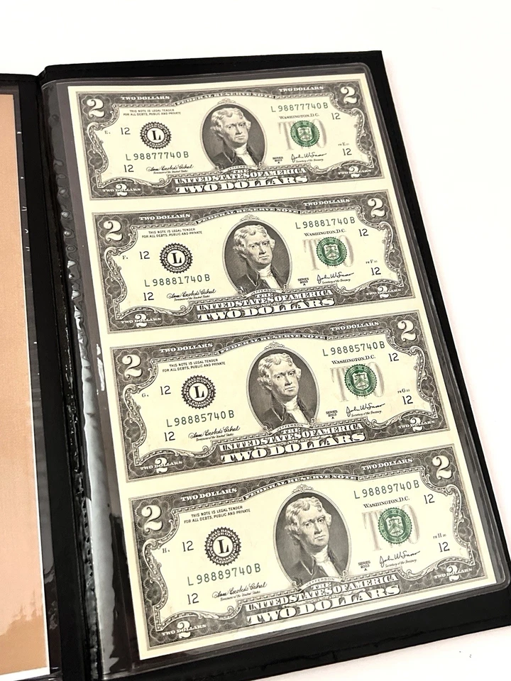 Sheet of 4 Series 2003-A $2 San Francisco ￼in Folder Album - Image 2 of 4