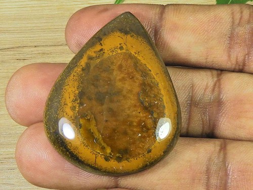 104Cts Natural Shiva Tiger Eye Mineral cabochon Loose Gemstone 34X44X10MM N267