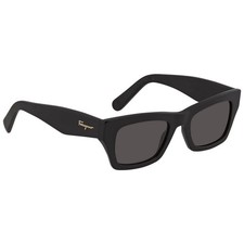Salvatore Ferragamo Grey Rectangular Ladies Sunglasses SF996S 001 51
