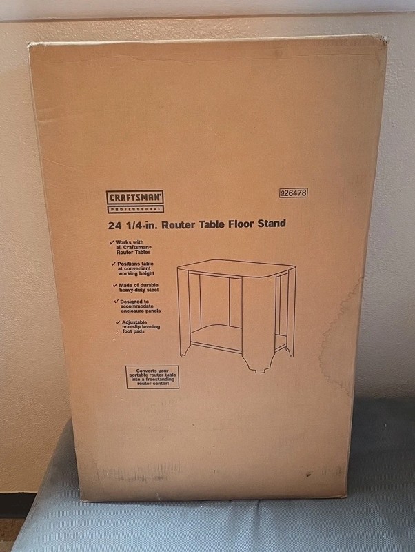 CRAFTSMAN PROFESSIONAL 24 1/4" ROUTER TABLE FLOOR STAND 926478 NEW OLD STOCK...