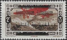 Timbre Avions Grand Liban (Colonies Fr.) PA25 * - 89000GF - cote * : 17 €