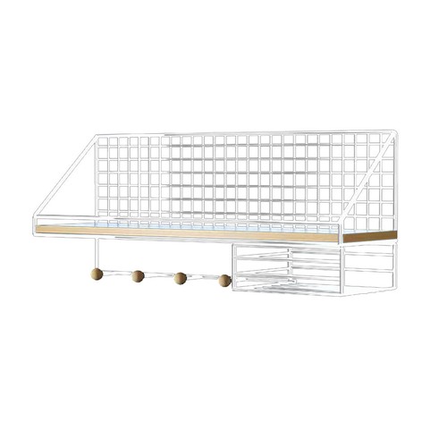 No-Punch Wall Mounted Iron Storage Rack Hanging Shelf for Home Organisation AU - Picture 16 of 22