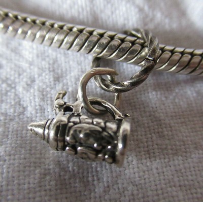 ELEMENT OF CHARM 925 ST SILVER GERMAN LID ''BEER STEIN'' MUG DANGLE EUROPEAN CHARM
