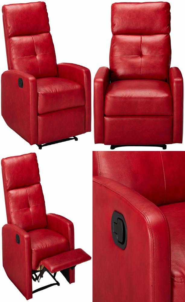 Christopher Knight Home 296603 Teyana Red Leather Recliner Club Chair