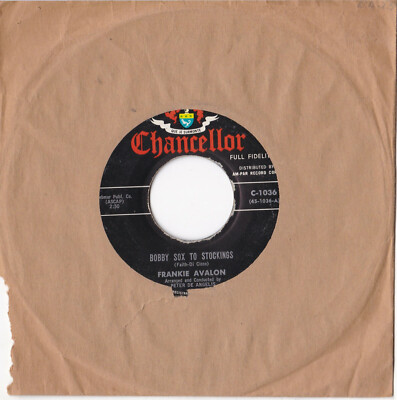 Frankie Avalon -Bobby Sox To Stockings / A Boy Without A Girl- 7'' 45 Chancellor