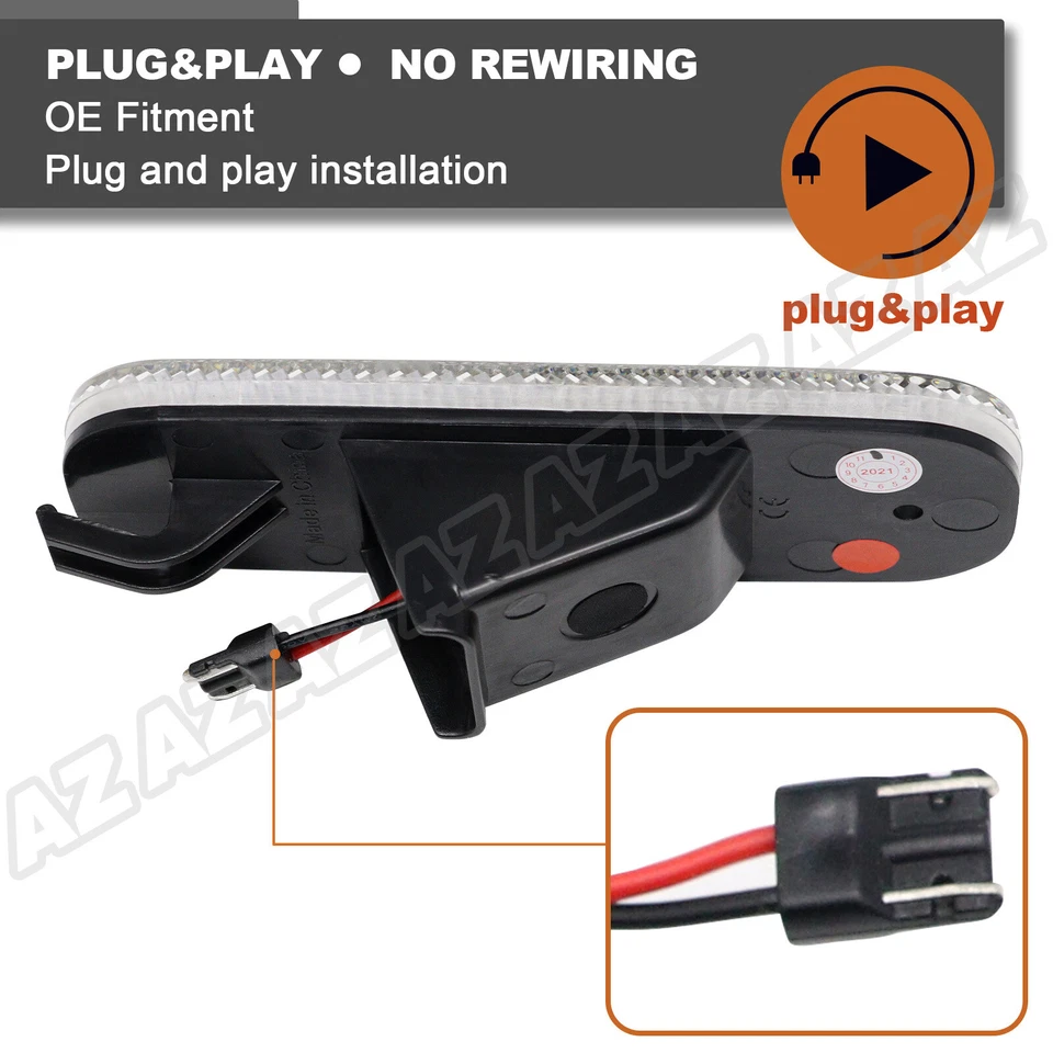 4pcs LED Side Marker Lights Amber Red Lamps Clear For Infiniti G20 91-96 99-02 - Image 4 of 4