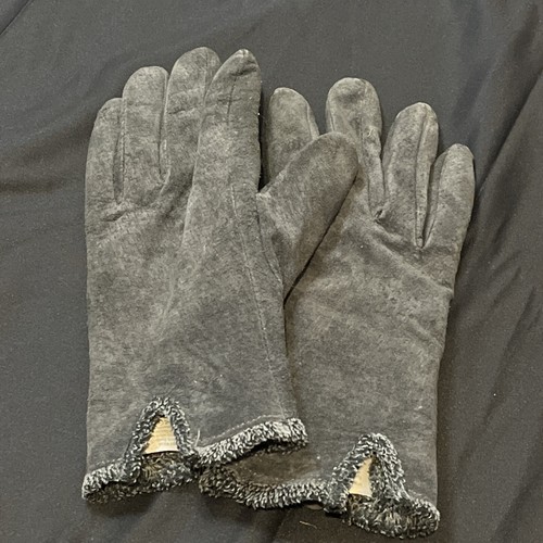 Totes Isotoner Suede Leather Grey Ladies Gloves Size Small eBay