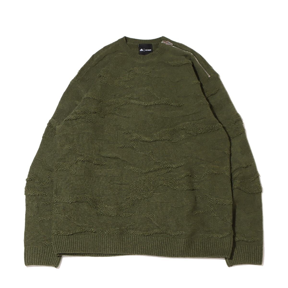 adidas IVY PARK Triple Green Knit Sweater Crew Neck Oversize adidas IVY PARK Triple Green Knit Sweater Crew Neck Oversize