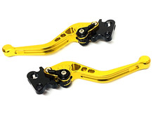 VESPA PE PX TX T5 CUSTOM ANNODISED DOG LEG GOLD CLUTCH AND FRONT BRAKE LEVERS