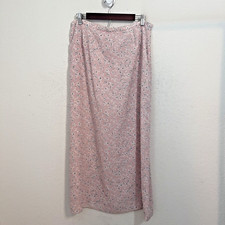 Vintage Casual Corner Womens 90s Y2K Maxi Skirt Floral Size 14 Pink Girly Fairy