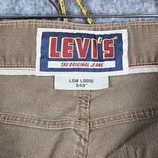 Levi's 549 Mens Brown Corduroy Low Loose Straight Leg Pants EUC Measures 37x31
