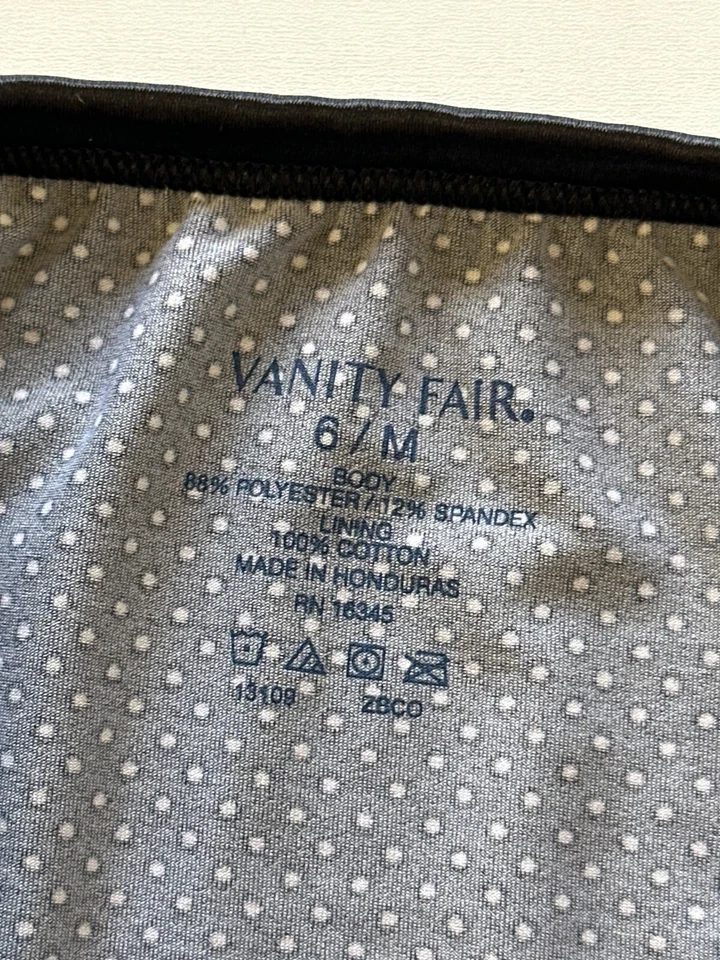 NUEVO Lote de 2 VANITY FAIR Mujer Talla M/6 Iluminación Calzoncillos Panty Ropa Interior 13109 Foto 3 de 4
