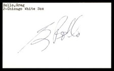 Greg Bollo Baseball Signed Auto Autograph Index Card (no COA) *f3