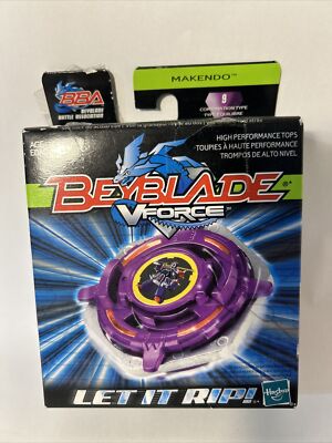 Rare Beyblade V Force Makendo Let It Rip 2003 Hasbro Sealed Attack Type 9 C2